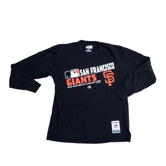 MAJESTIC San Francisco Giants SF Long Sleeve Shirt MEDIUM Men's Long Sleeve MLB - Picture 1 of 6
